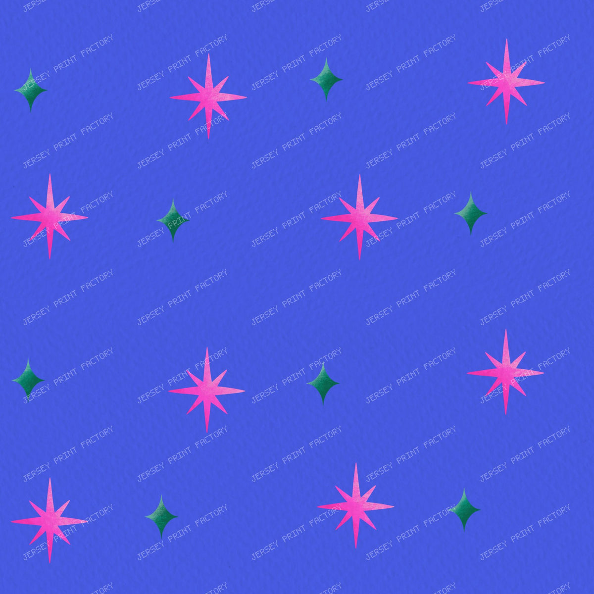 Pink Sparkle & Stars on Purple — Bright Blue