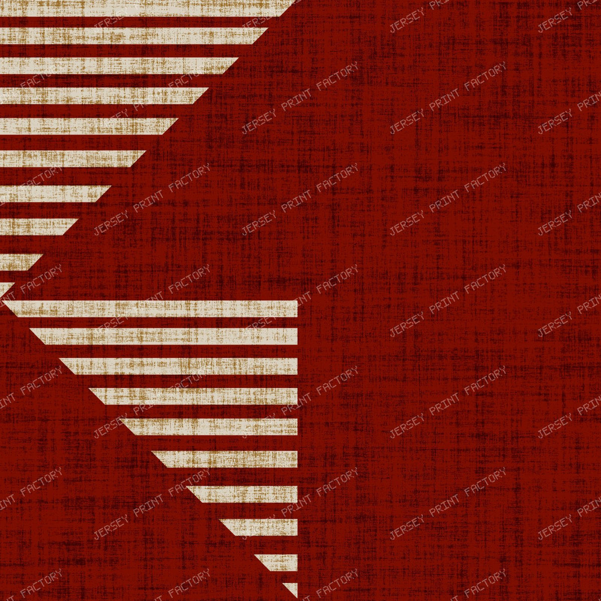 Geometric Arrow Weave Stripes — Deep Red