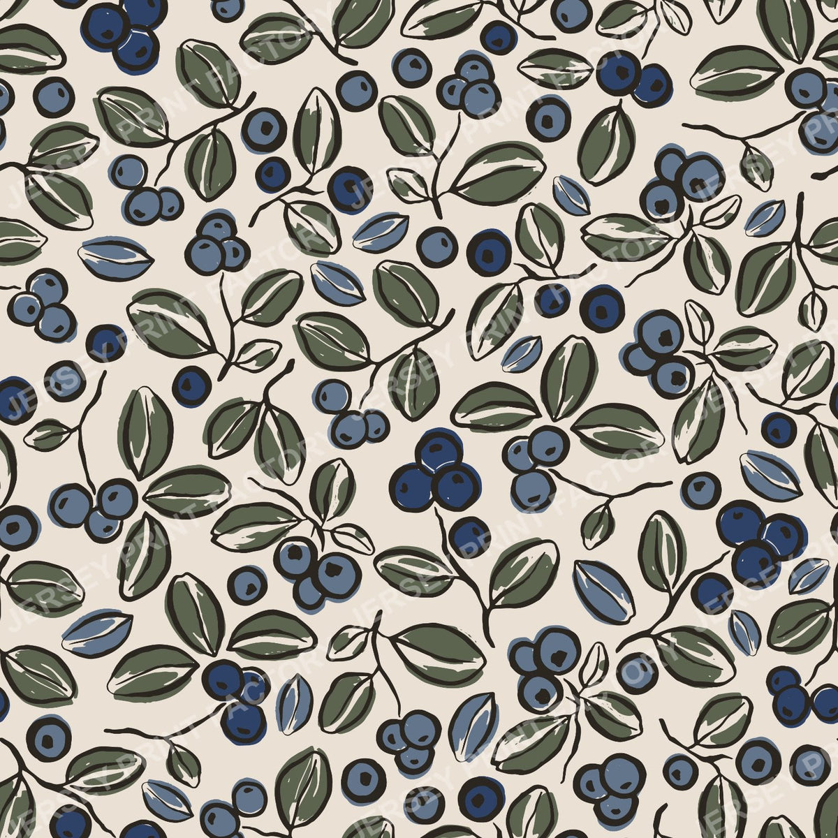 Hand Drawn Botanical Berry Branch - Berry Refined