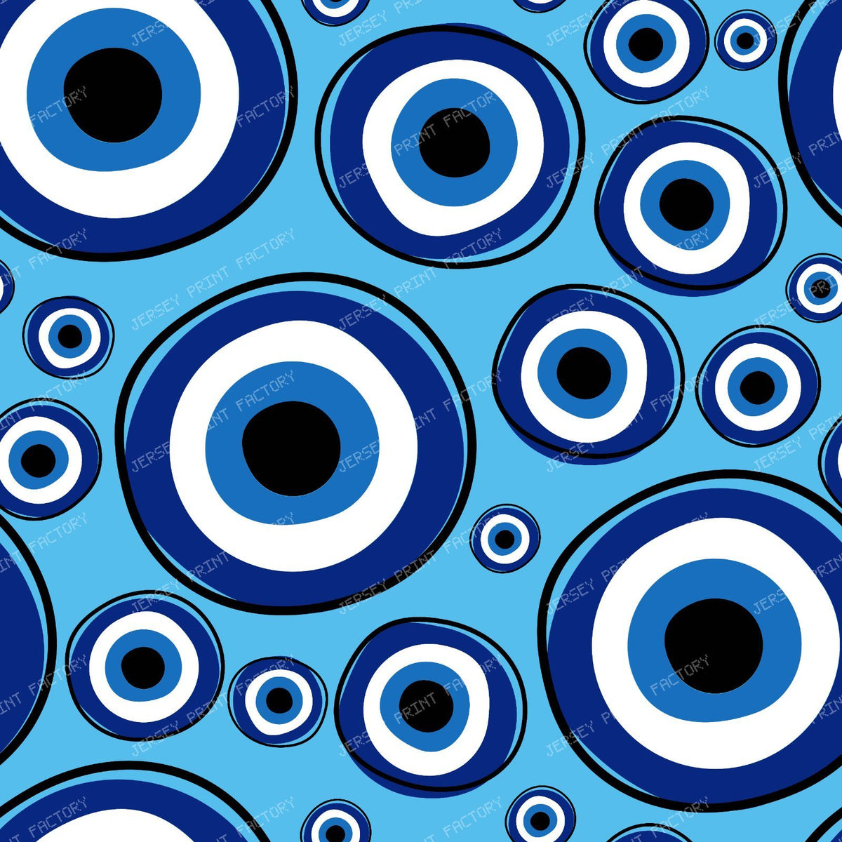 Evil Eye Pattern, Turkish Eye, Hamsa, Nazar Talisman, Mati, Mataki — Blue 6