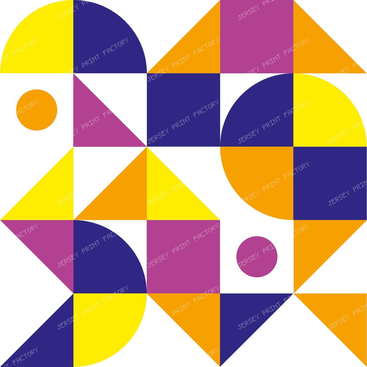 Colorful Bauhaus Pattern, Retro Pattern, Geometric Pattern — Colorful 13
