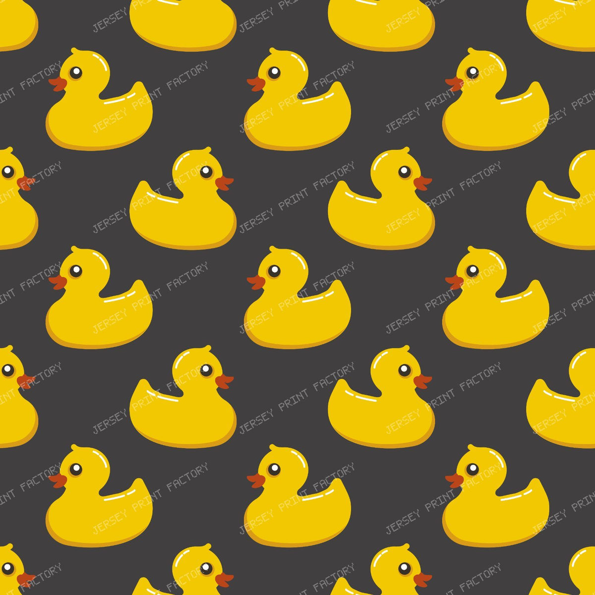 Pattern Of Ducks, Cute Ducks, Rubber Ducks, Yellow Ducks — Gray 5