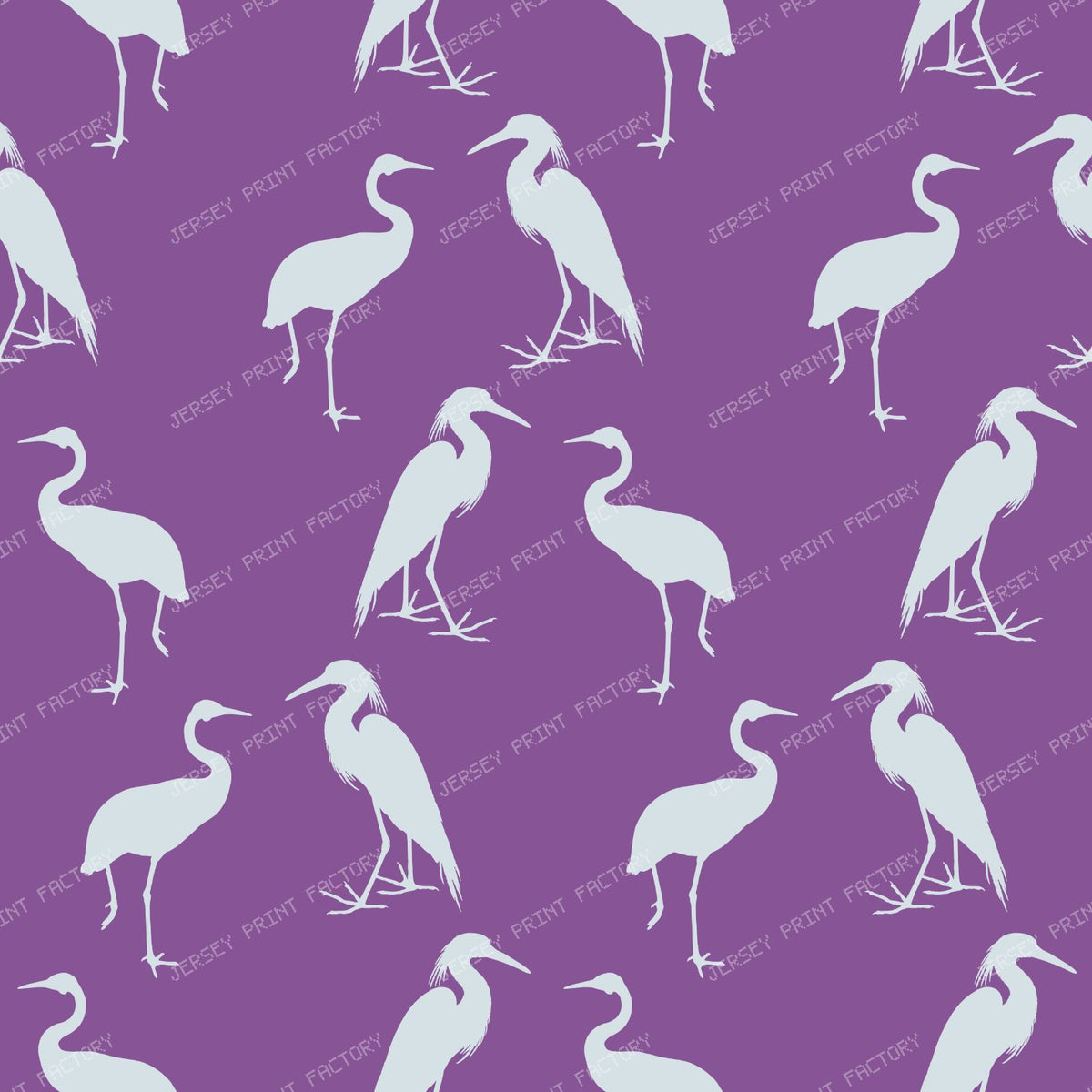 Heron Pattern, Bird Pattern, Egret, Crane, Nature, Purple