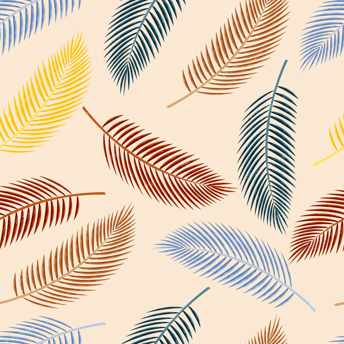 Colorful Palm Leaves, Palm Pattern, Tropical Pattern