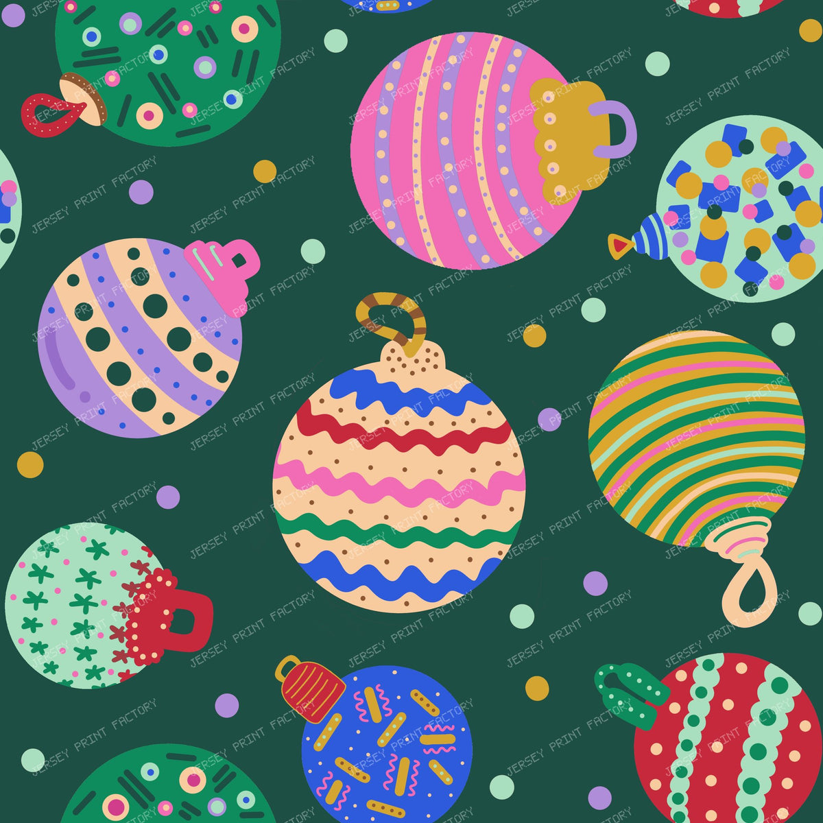 Christmas Baubles on Evergreen - Festive Holiday Ornaments