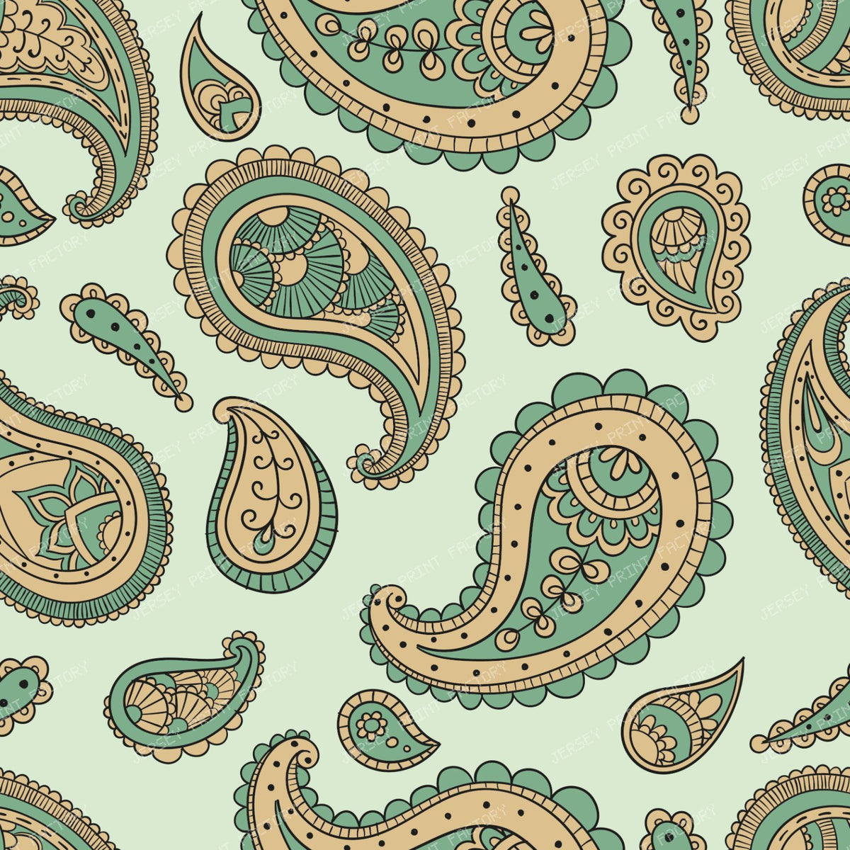 Blue Paisley, Persian Paisley, Paisley Pattern — Colorful 30