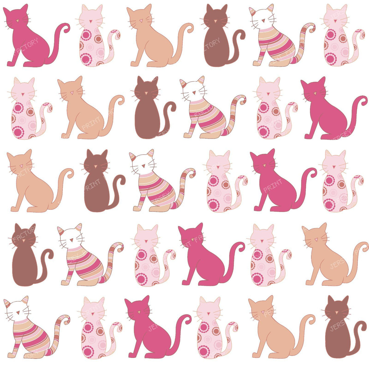 Pattern Of Cats, Cute Cats, Pink Cats, Pet, Kitty