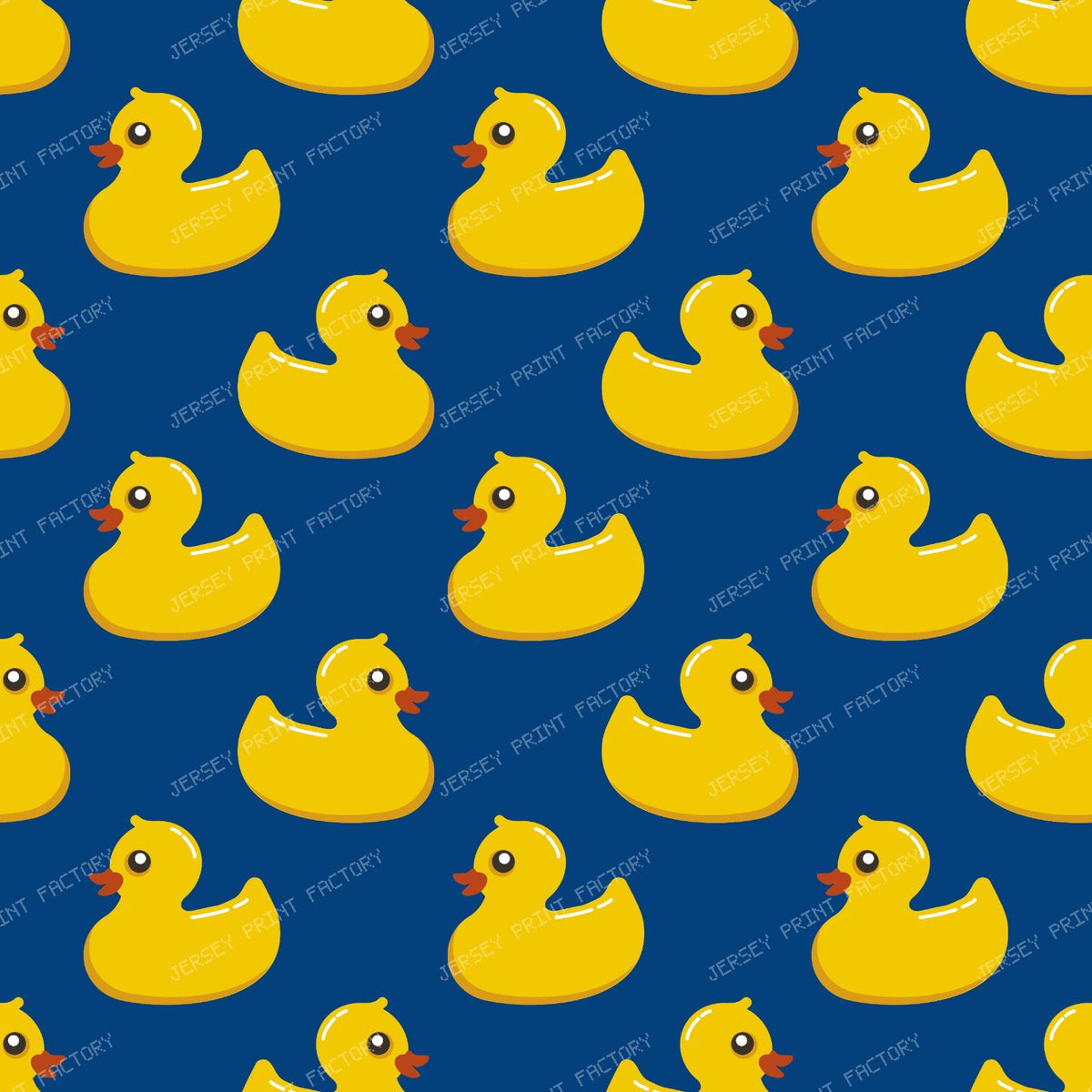 Pattern Of Ducks, Cute Ducks, Rubber Ducks, Yellow Ducks — Navy Blue 1