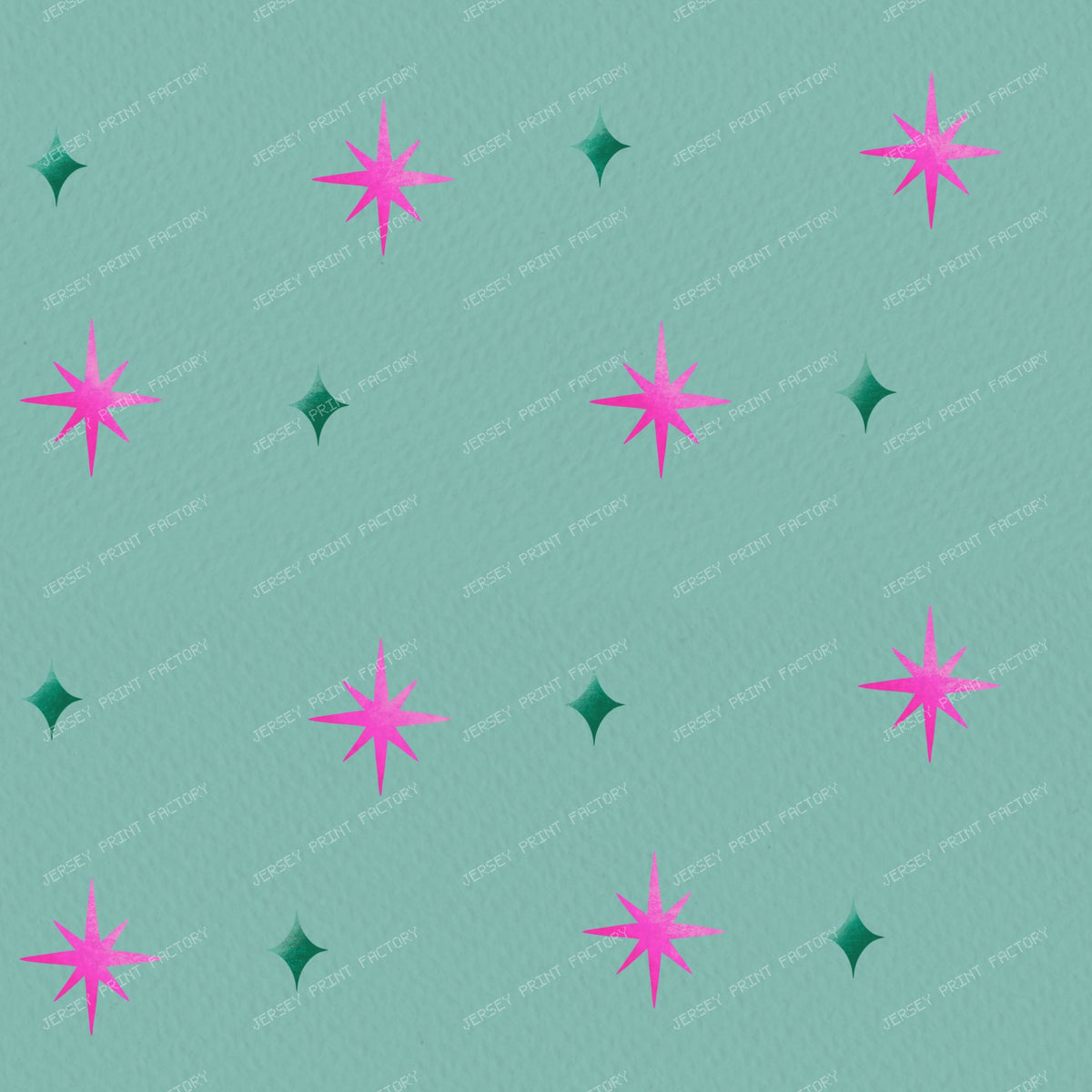 Pink Sparkle & Stars on Purple — Sage Green