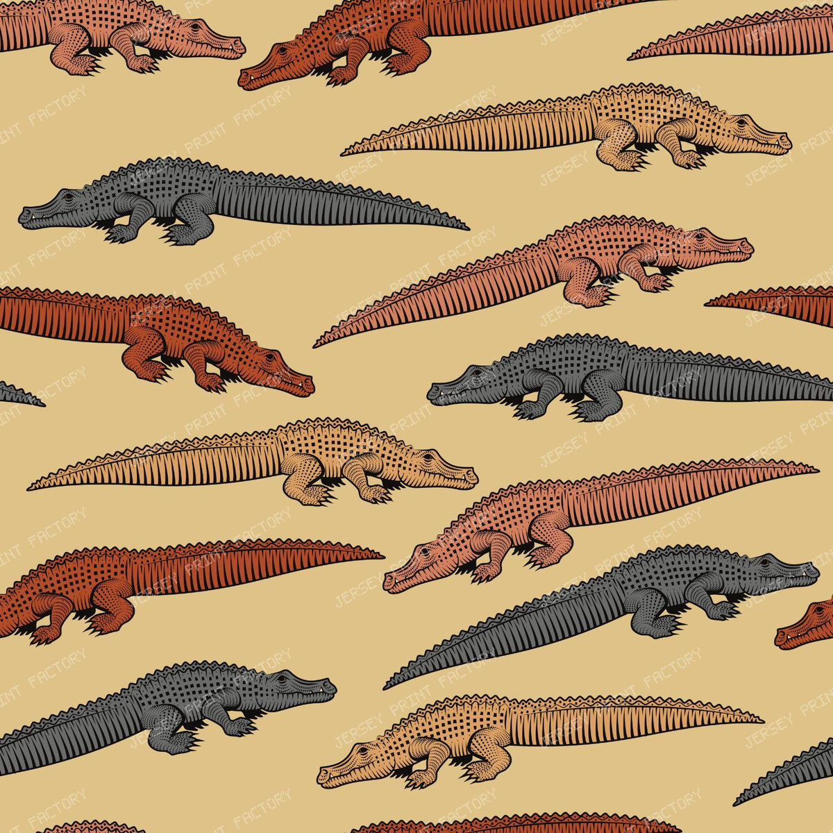Pattern Of Crocodiles, Colorful Crocodiles, Alligators, Safari Animals — Colorful 5