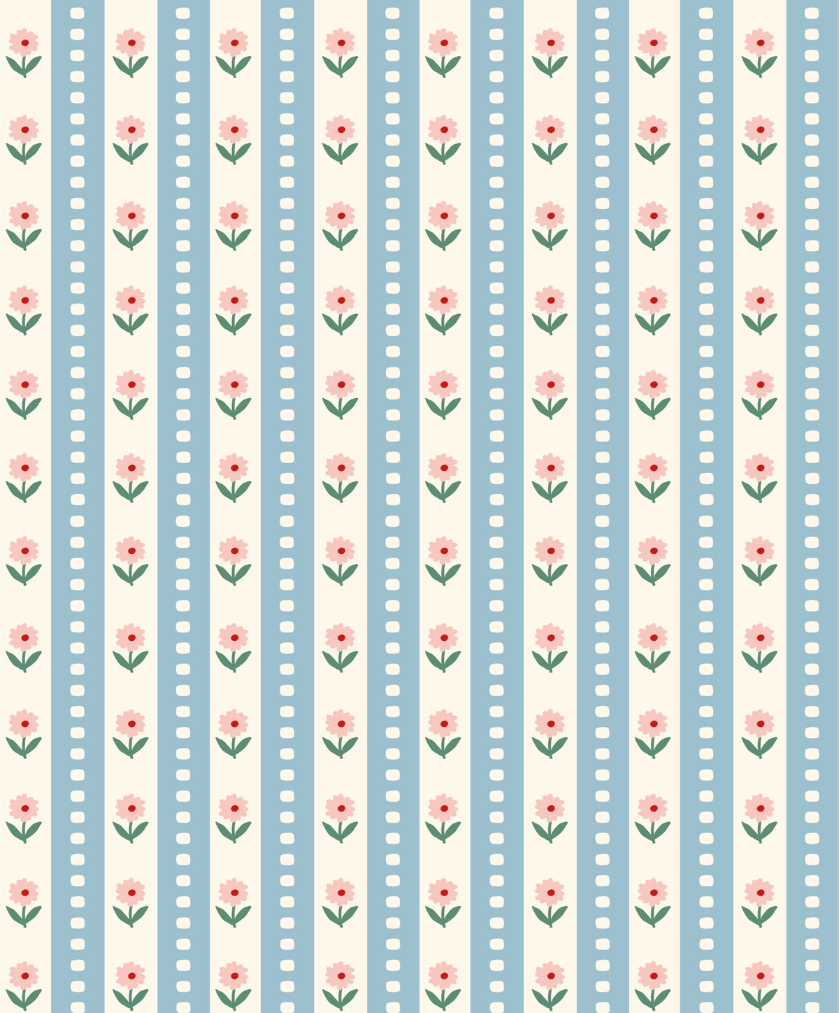 Cottage Floral Stripe