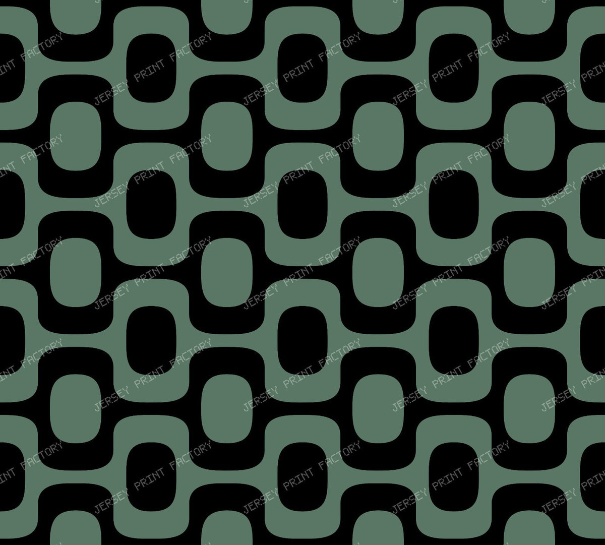 Black and White Ipanema Pattern, Ipanema Sidewalk, Beach Pattern — Green 4