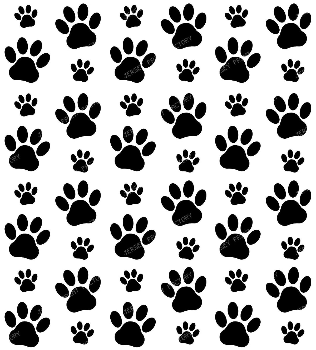 Colorful Paws, Paw Pattern, Dog Paws, Paw Prints — Black and White 1
