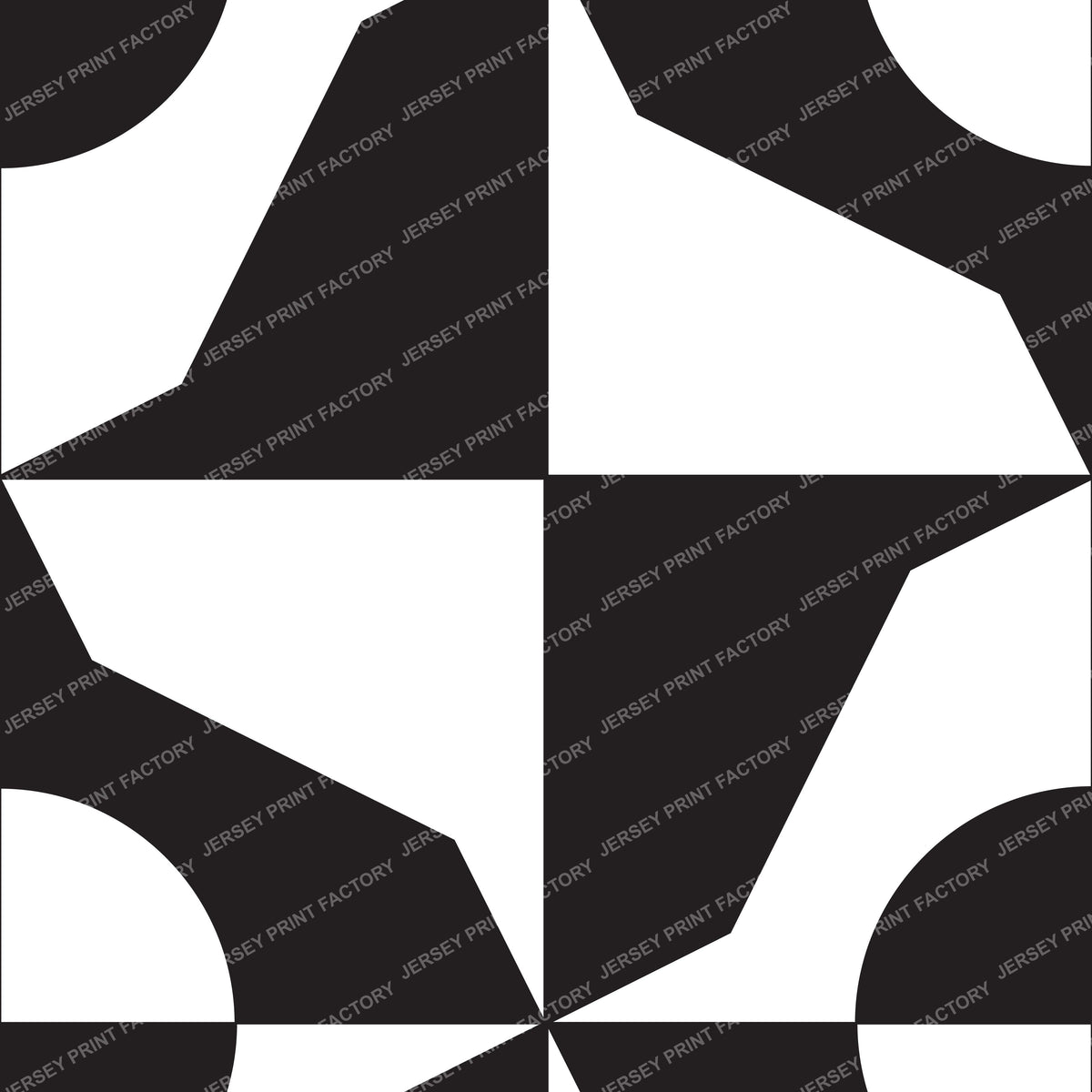 Large Black and White Roundstooth