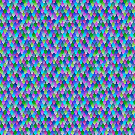 Mermaid Scales Blue, Turquoise, Pink