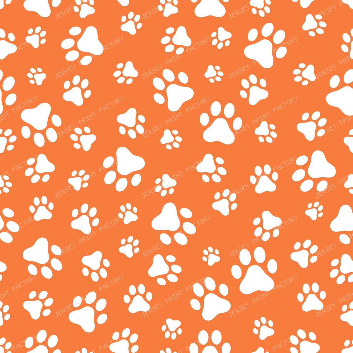 Pattern Of Paws, Dog Paws, Black and White — Orange 3