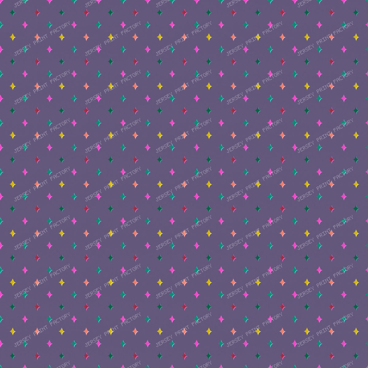 Colourful sparkle stars on Muted purple