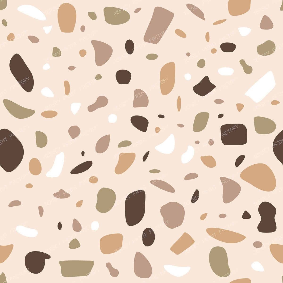 Terrazzo Pattern, Blue Terrazzo, Marble Terrazzo — Brown 2