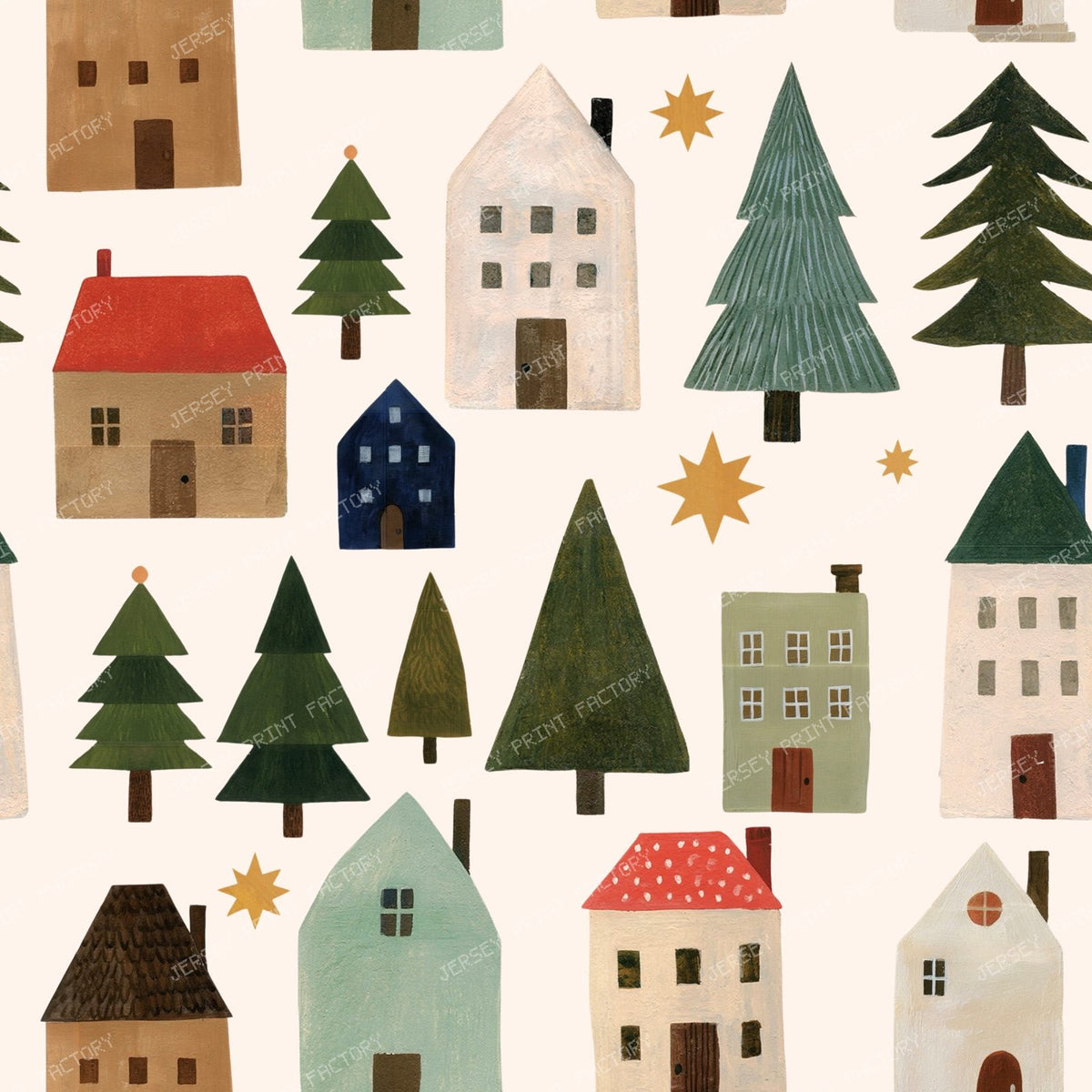 Winter Village Christmas Trees
