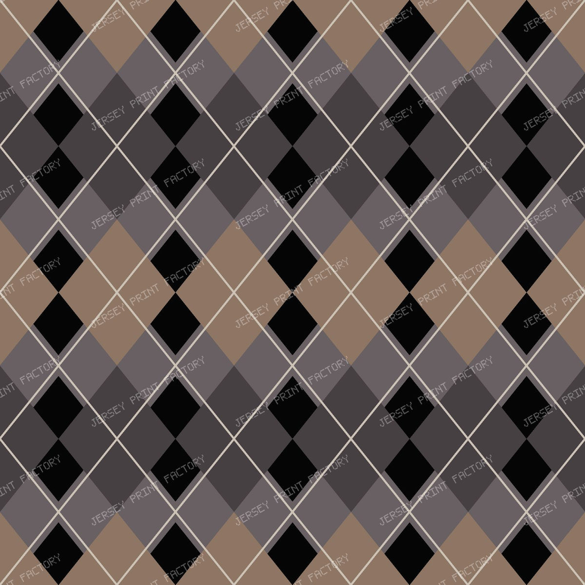 Heritage Argyle Classic Black and Taupe Diamond Pattern