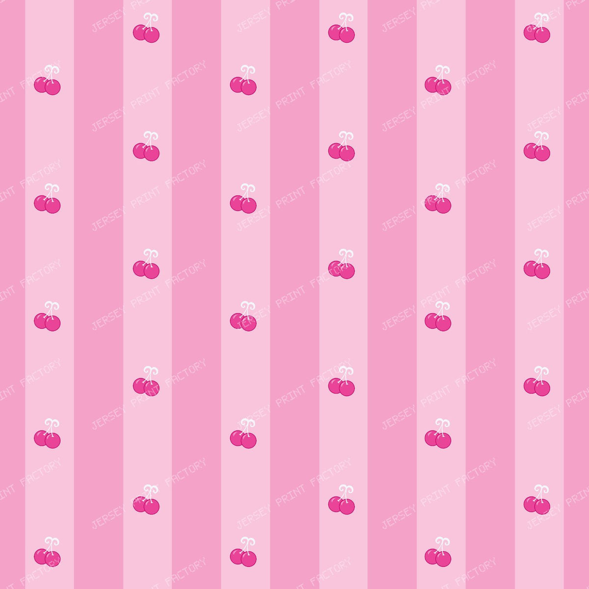 Pattern Of Cherries, Pink Cherries, Mint Green Stripes — Pink 2
