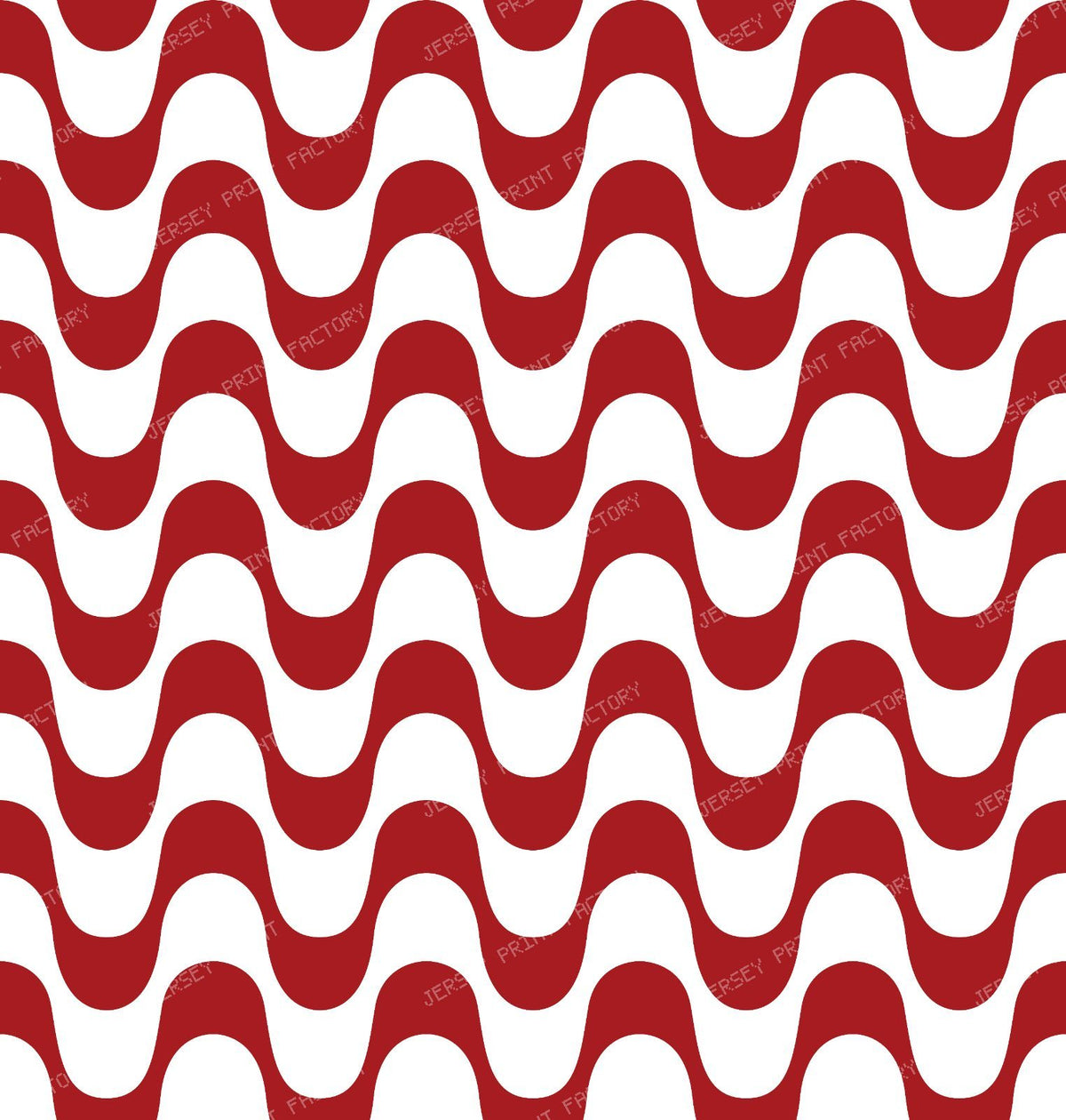 Black and White Copacabana Pattern, Copacabana Sidewalk, Beach Pattern — Red 1