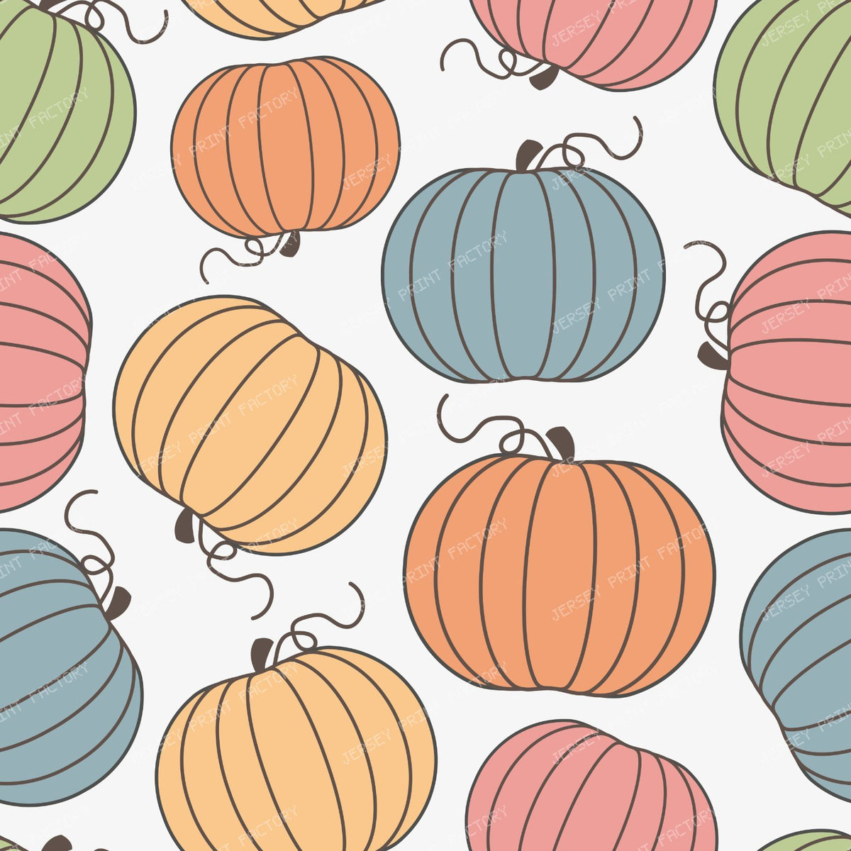 Colorful Pumpkins, Pattern Of Pumpkins, Autumn, Fall