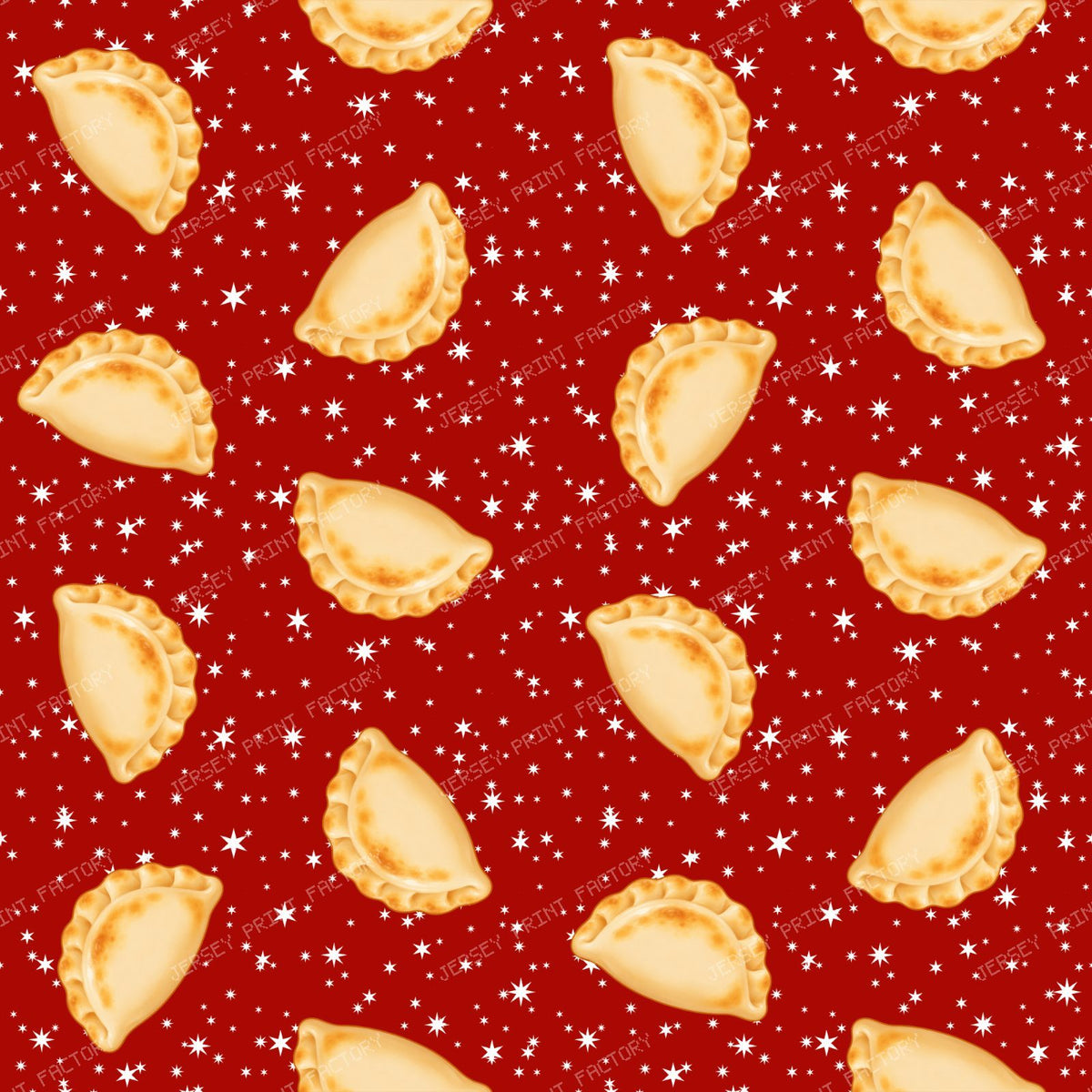 Large Galaxy Pierogi Dumplings On Red