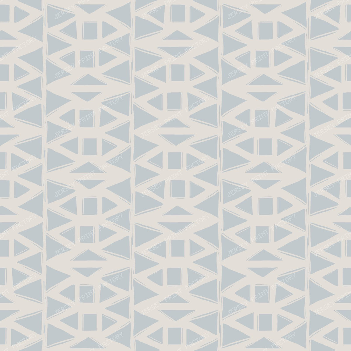 Annick Tribal Geometric Cream & Soft Du ty Blue