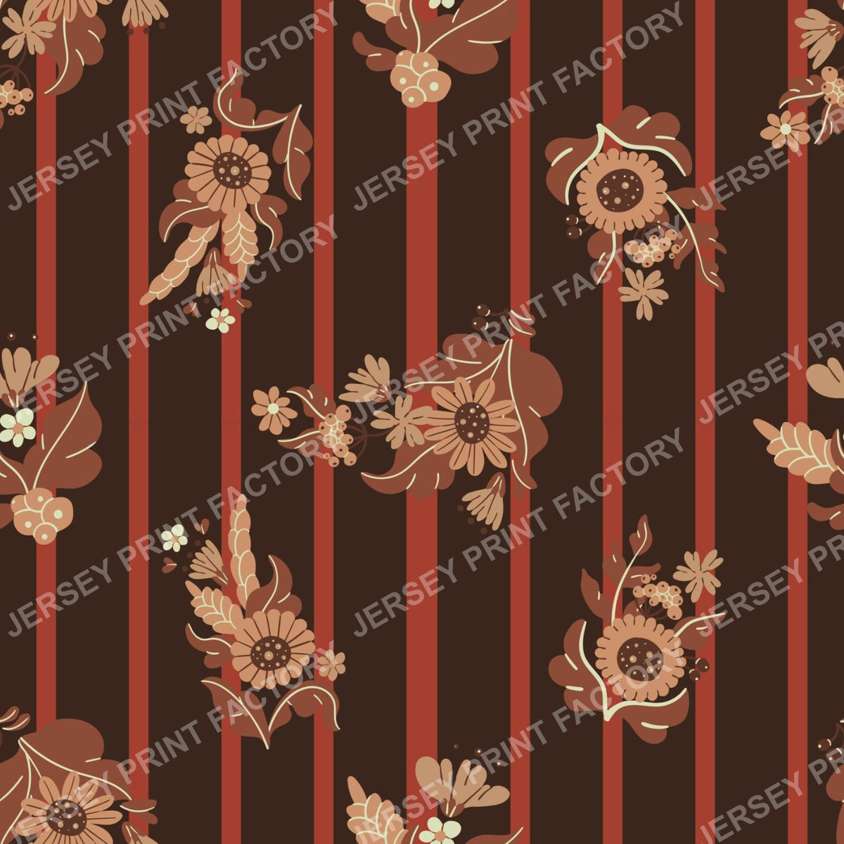 Bloomstripe Harmony Seamless Floral Linear Pattern 08