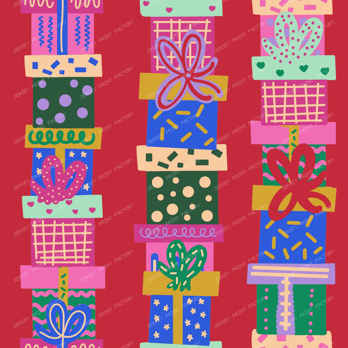 Christmas Gifts on Cherry Red