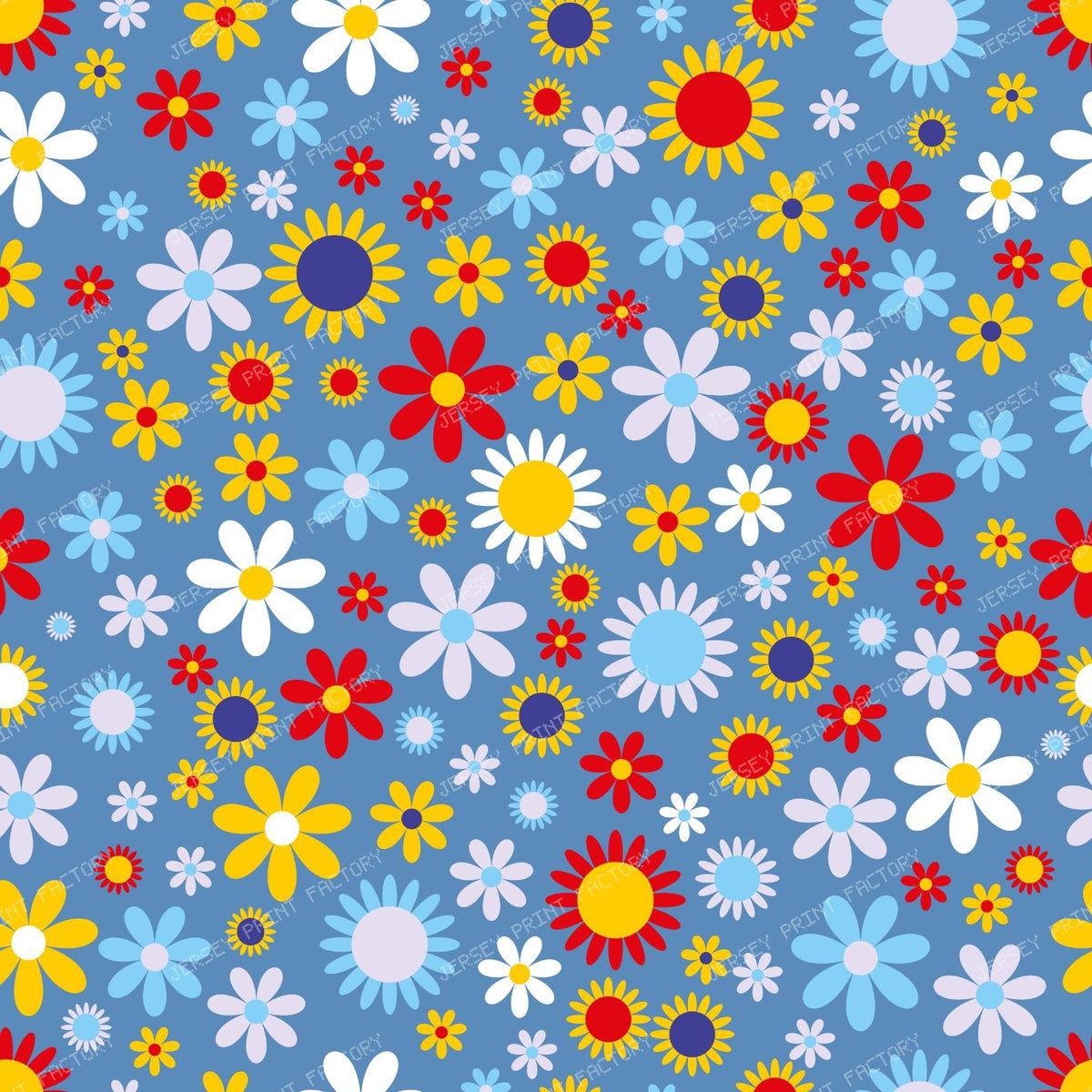 Colorful Flowers, Retro Flowers, Floral Pattern — Colorful 9
