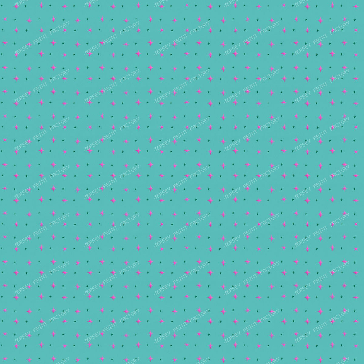 Pink Sparkle & Stars on Turquoise