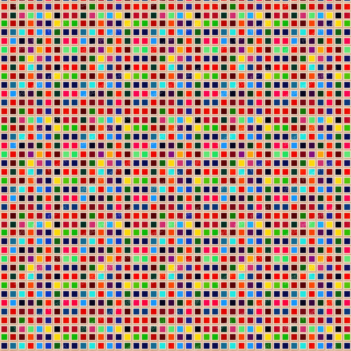 Colorful Grid Beige Background