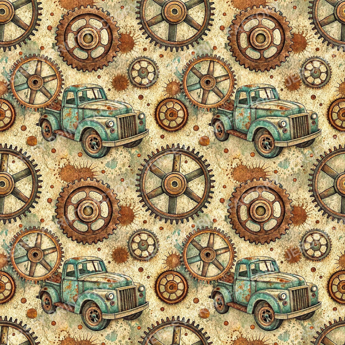 Dusty Textures Of Old Gear Machine