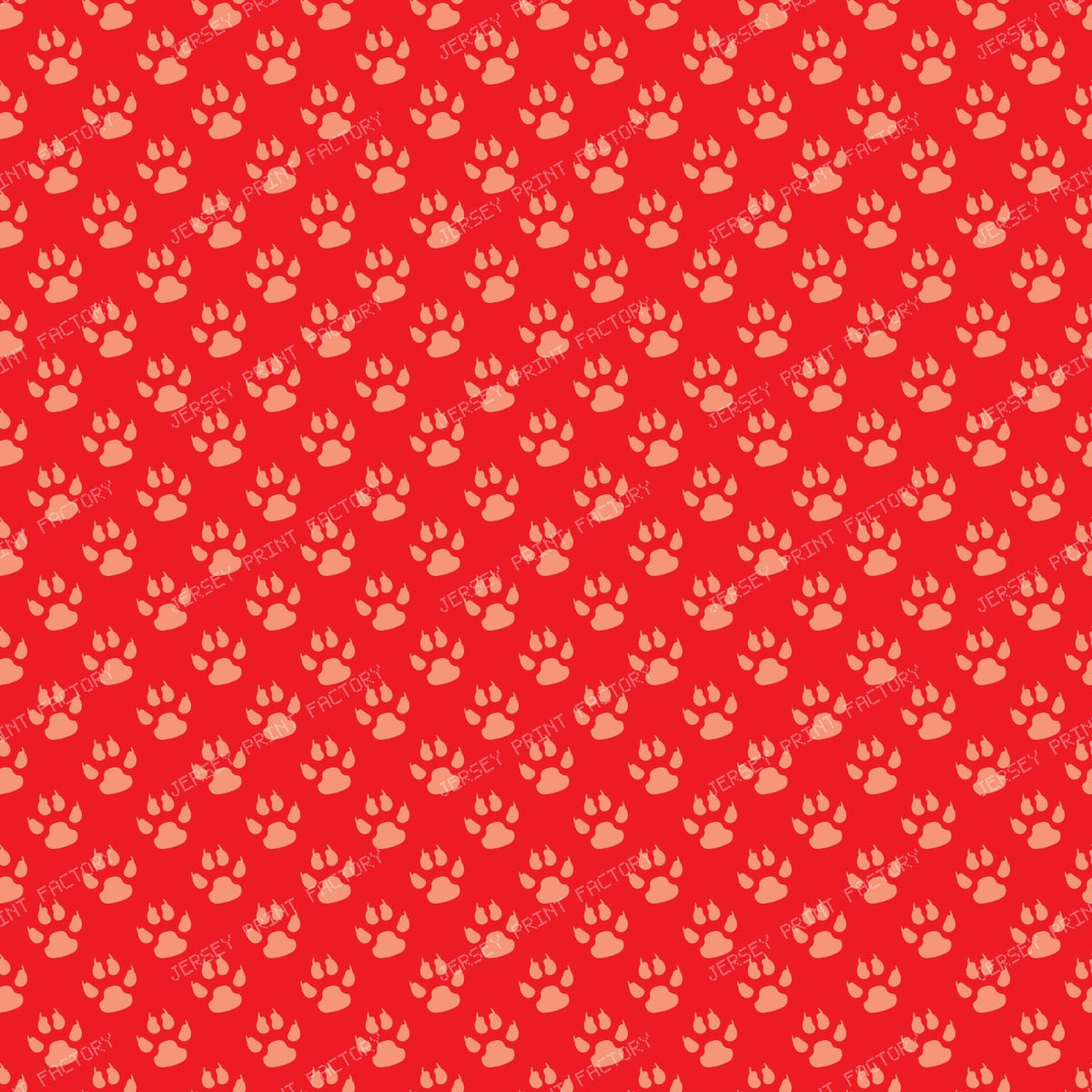 Green Paws, Dog Paws, Pattern Of Paws, Animal Paws — Red