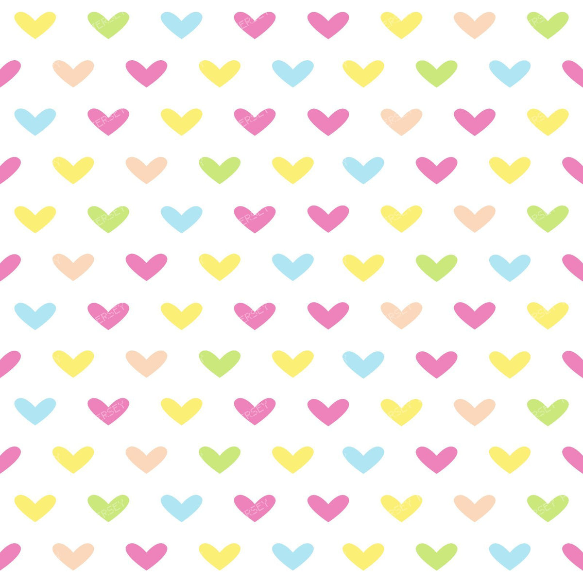 Pattern Of Hearts, Blue Hearts, Brown Hearts, Orange Hearts — Colorful 6