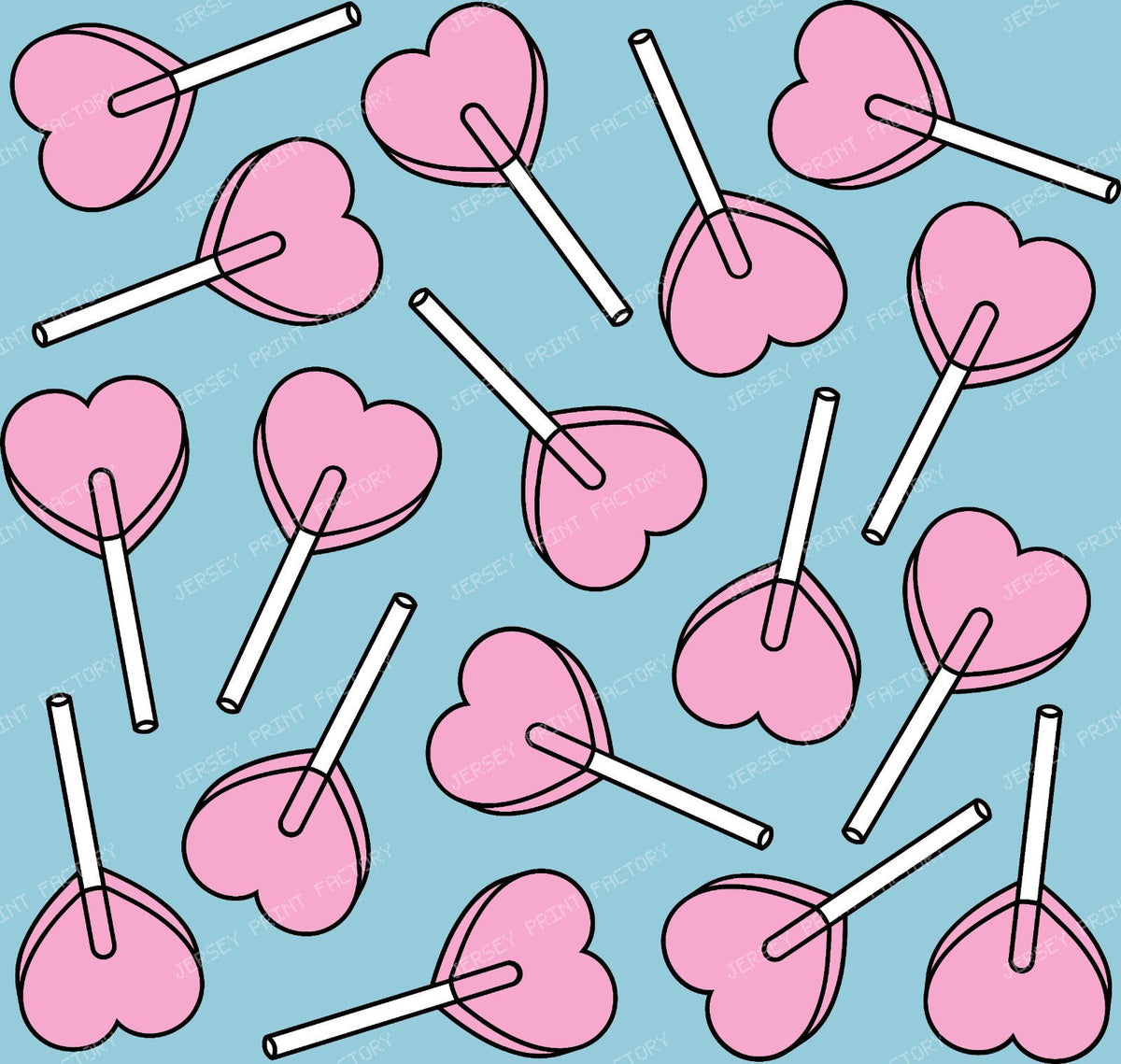 Blue Lollipops, Heart Lollipops, Lollipop Pattern — Pink 8