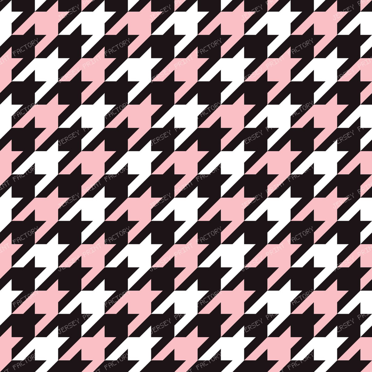 Black and Gray Houndstooth, Shepherd Check, Plaid — Pink and Black