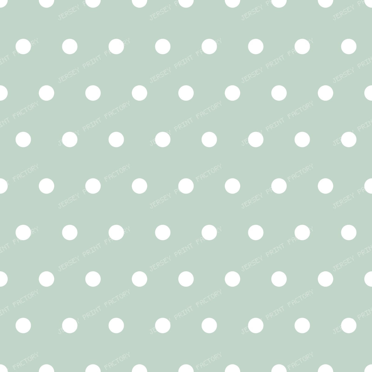 Polka Dots Soft Amber And White — Sea Mist Green