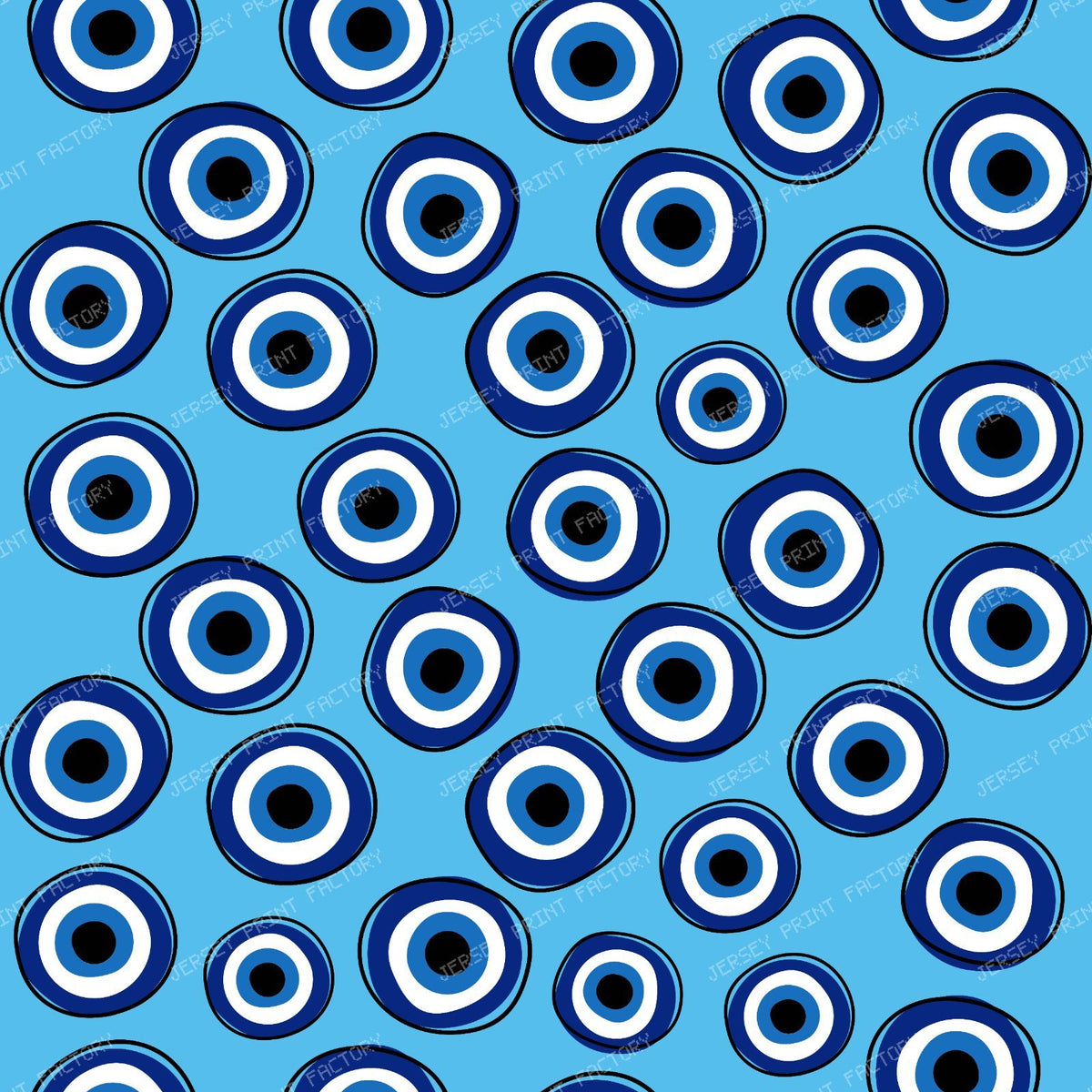 Evil Eye Pattern, Turkish Eye, Nazar Talisman, Mati, Mataki, Hamsa — Blue 6