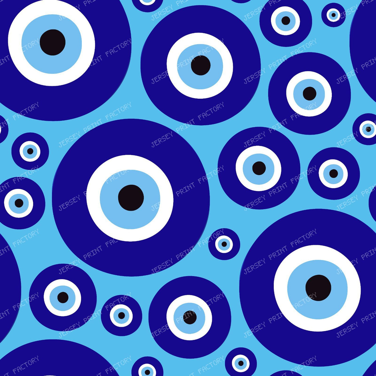 Evil Eye Pattern, Turkish Eye, Mati, Mataki, Hamsa, Nazar — Blue 2