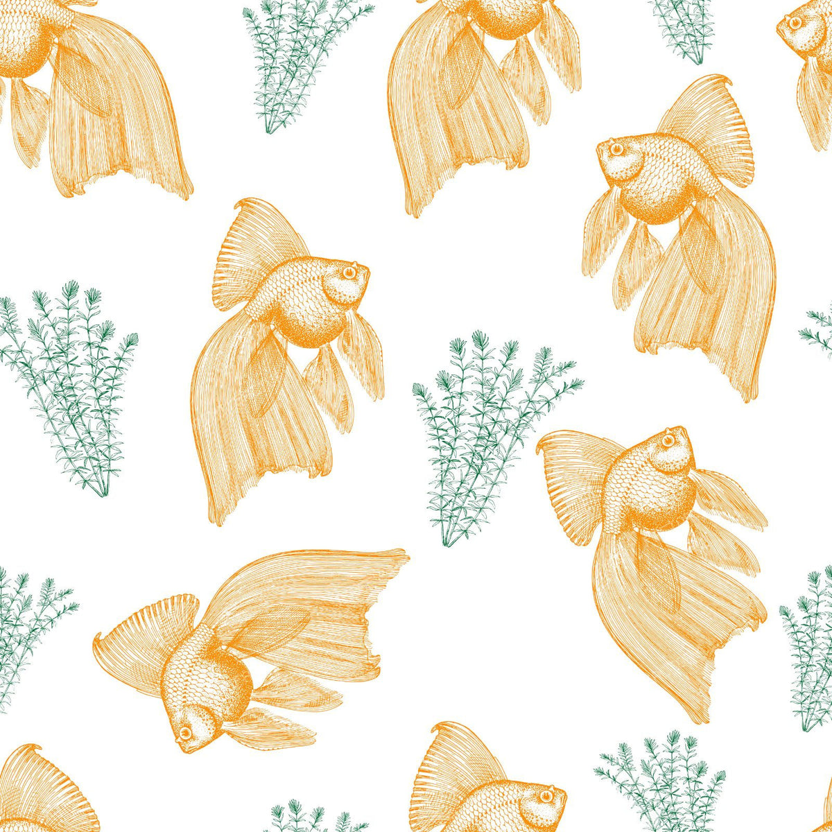 Japanese Goldfish, Orange Fish, Fish Pattern, Aquarium Fish