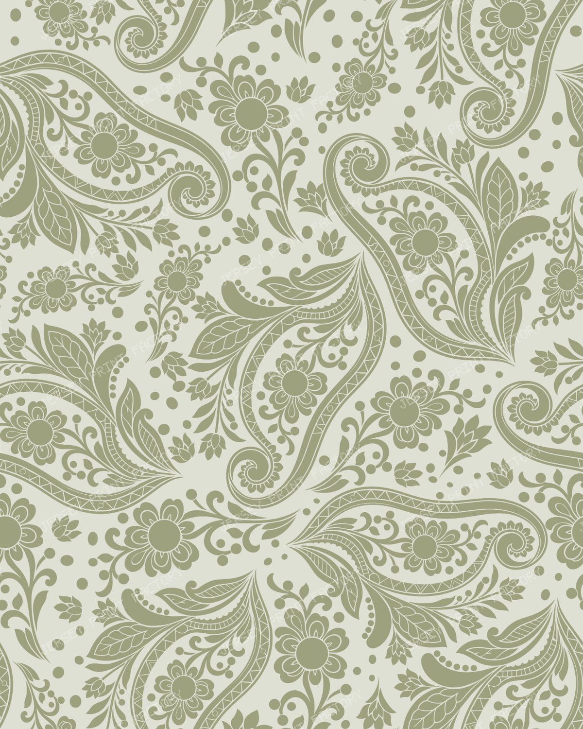 Vintage Cucumber Toile Pattern