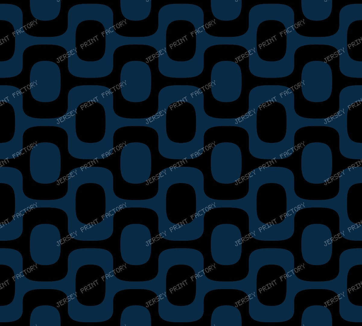 Black and White Ipanema Pattern, Ipanema Sidewalk, Beach Pattern — Navy Blue 2