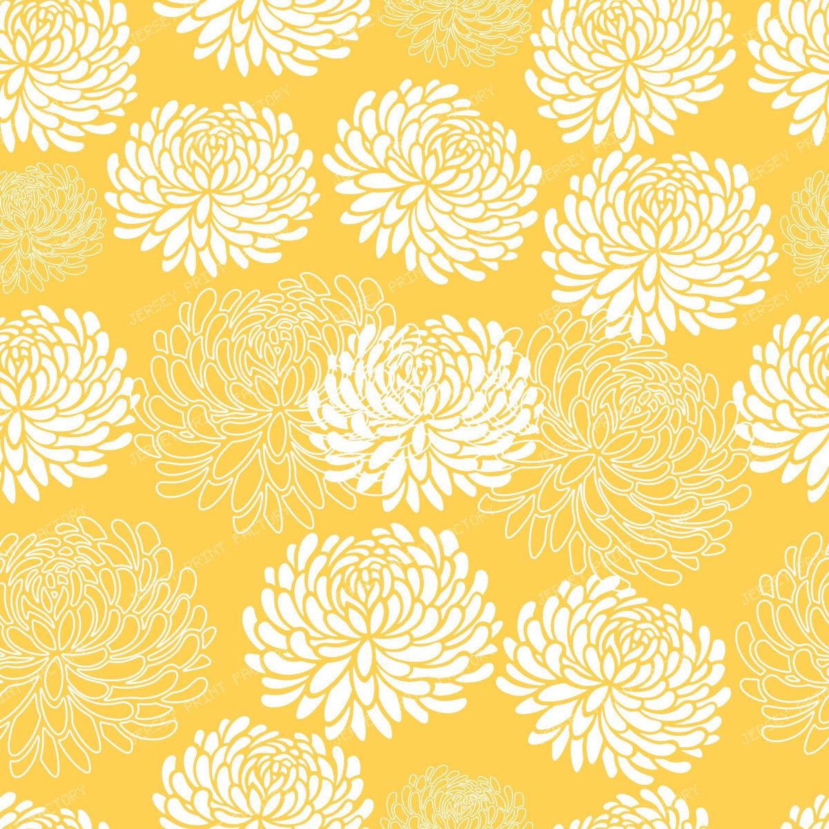Blue Dahlia, White Dahlia, Pattern Of Flowers — Yellow 4