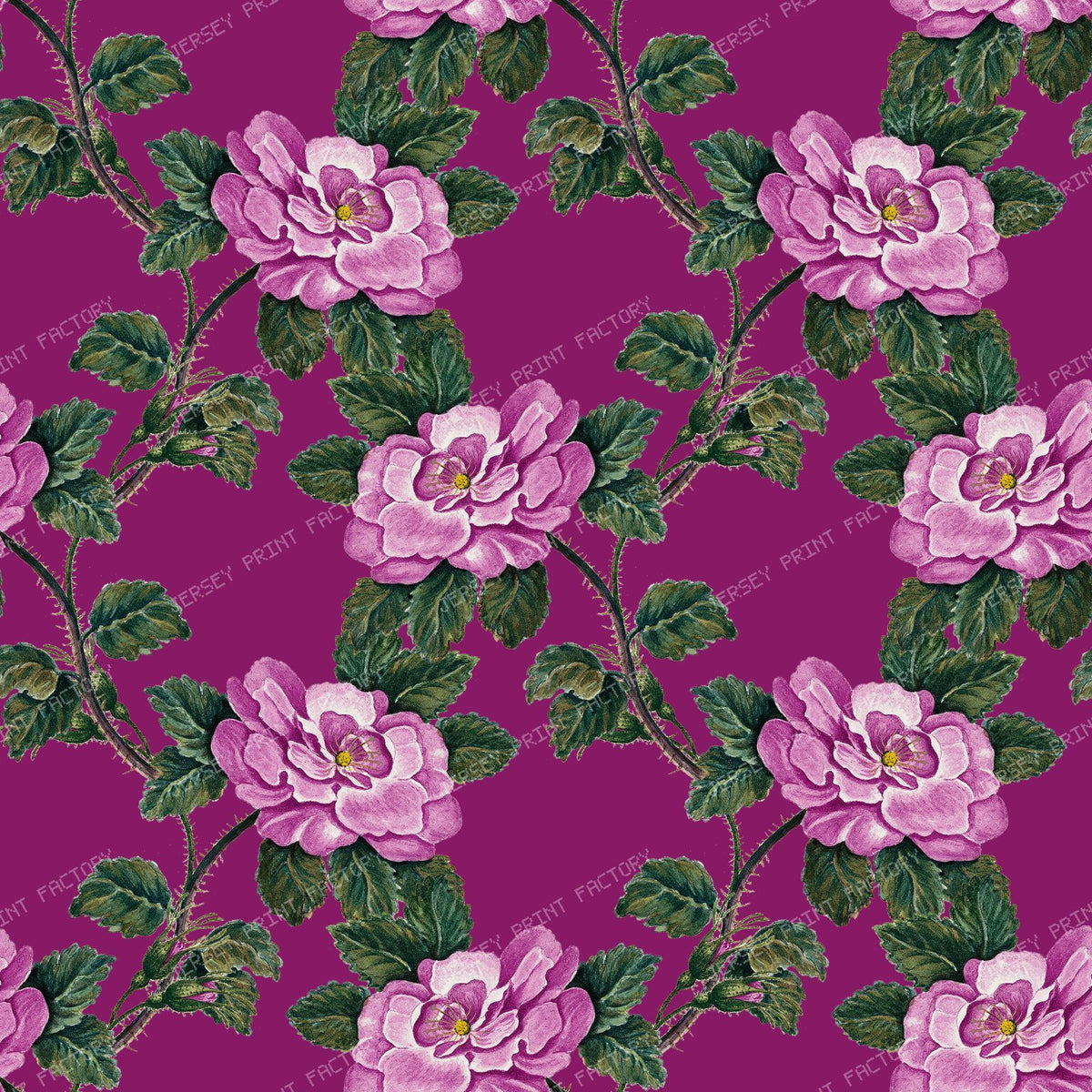 Pink Roses, Wild Roses, Pink Flowers, Floral Pattern, Boho — Purple 2