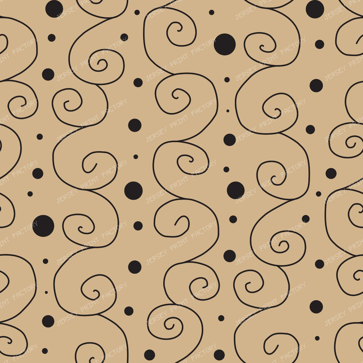 Cosmic Swirl Line Art — Solar Corona Light Brown On Brown