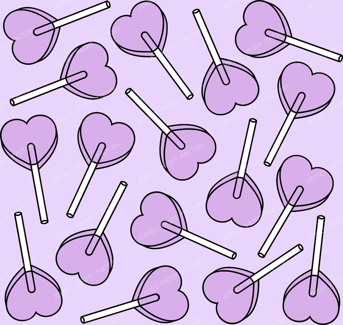 Blue Lollipops, Heart Lollipops, Lollipop Pattern — Purple 1