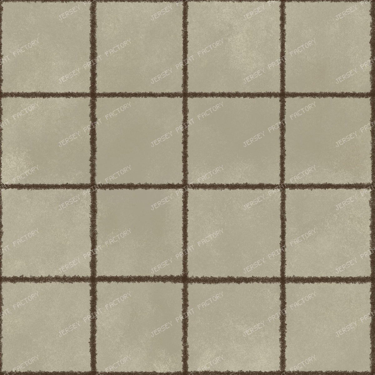 Pink Chalk Grid Lines, check, squares, — Cream and Brown
